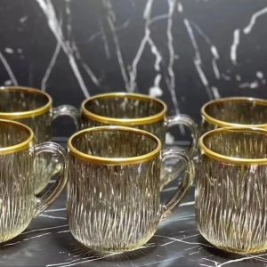 استکان شامپاینی لب طلا