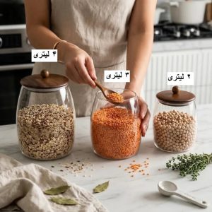 بانکه های درب چوبی 4 لیتری