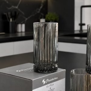 لیوان تراشدار دودی