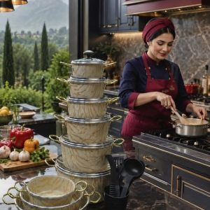 سرویس 15 پارچه گلدونی کوشا ماربل